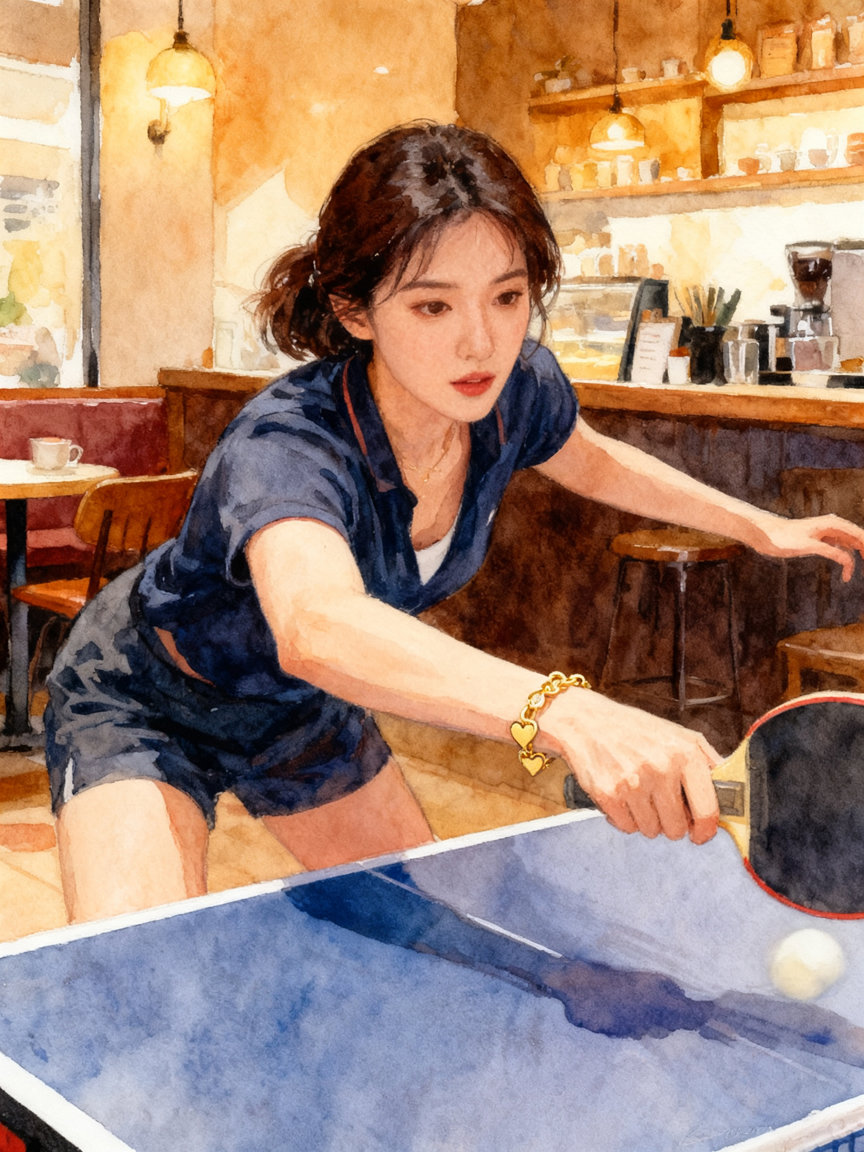 ping pong in a cafe like it’s normal