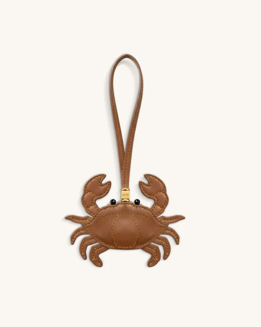 Crab Bag Charm - Brown