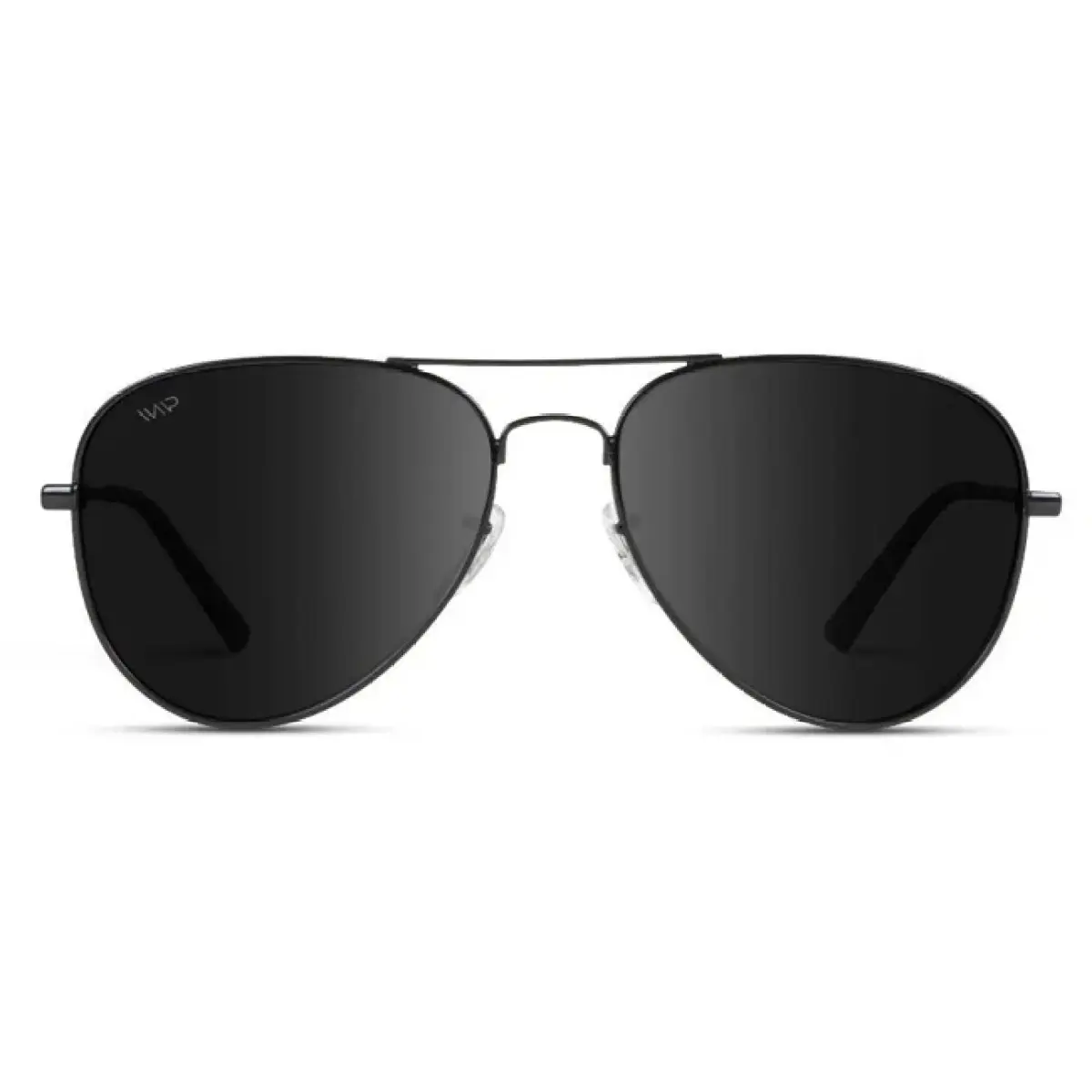 MAXWELL Polarized Unisex Aviator Sunglasses in Full Black by WMP Eyewear - image - 1