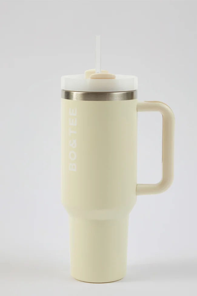 Stainless Steel Water Bottle in Cream - image - 1