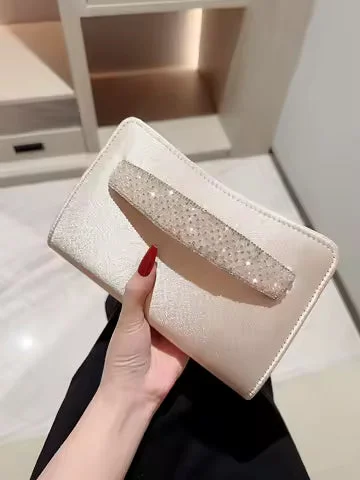 Women's Fashion Satin Clutch Bag Evening Bag Dress Bag Evening Bag Clutch Bag Banquet Bag Wedding Bag Party Prom Bag - image - 1