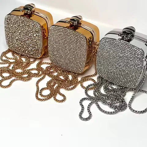 Women Glitter Rhinestone Fashion Ladies Wedding Party Acrylic Small Clutch Bags Shoulder Chain Handbags Luxury Evening Bag 2026 - image - 1