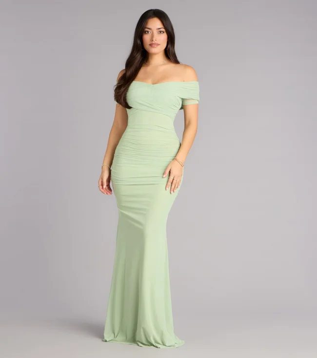 Allison Off-The-Shoulder Mermaid Formal Dress