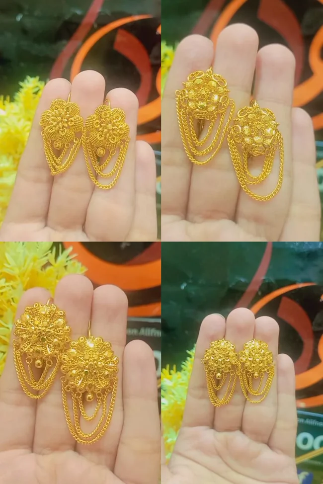 Gold Dipped Chain Earrings