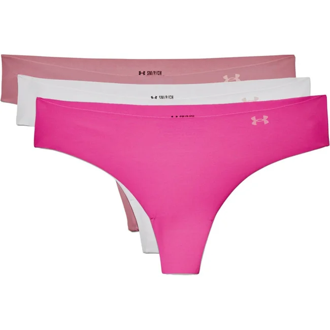 Under Armour Pure Stretch (3 Pack) Womens Thong - Pink - image - 1
