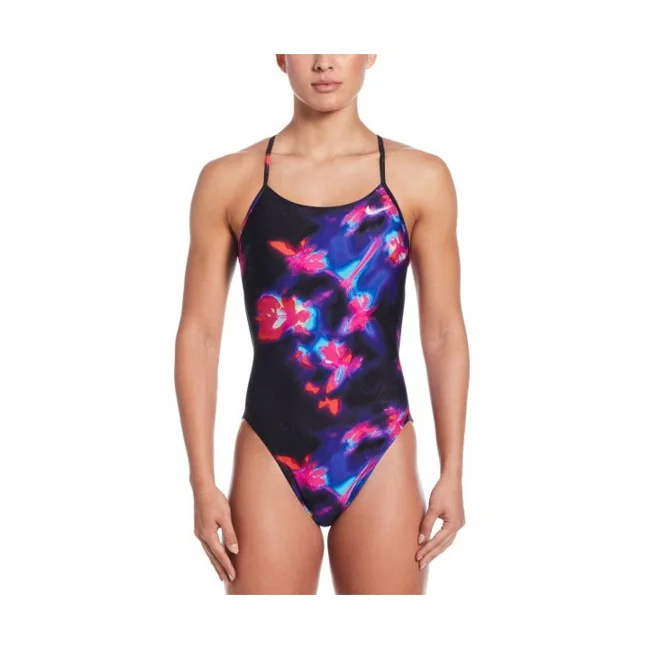 Nike Women's HydraStrong Multi Print Cutout One Piece Swimsuit - image - 1