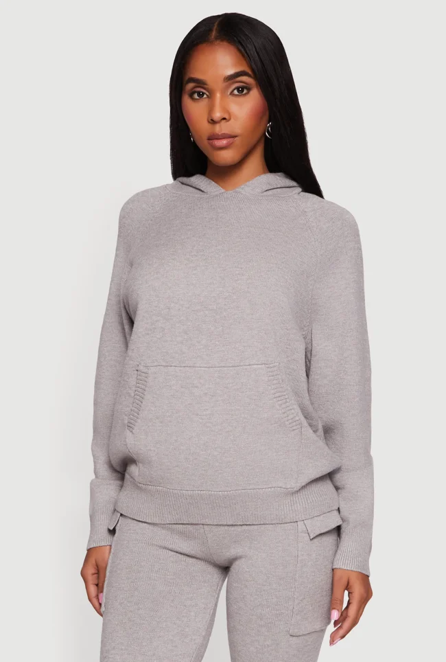 Kangaroo Pocket Pullover Sweater Hoodie - image - 1