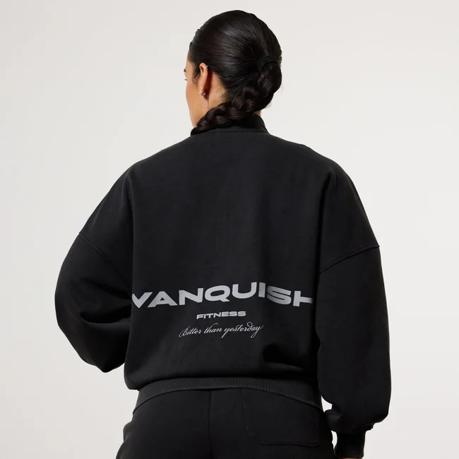 Vanquish Womens Washed Black Zip Up Jacket - image - 1