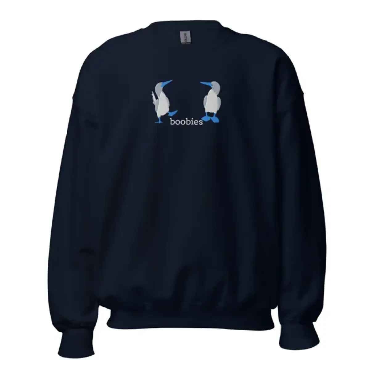 Blue-Footed Boobies Embroidered Crewneck Sweatshirt - image - 1