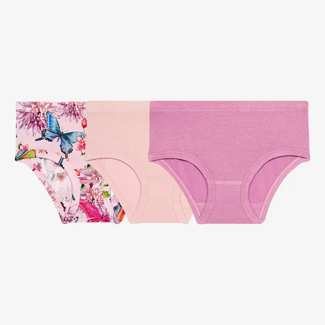 Watercolor Butterfly Girls' Brief Set - image - 1