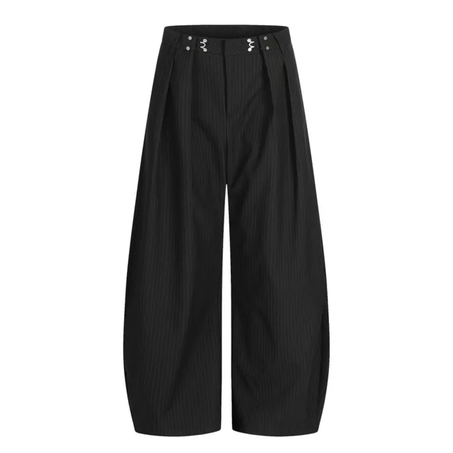 Omirad Pinstripe Wide-Leg Suit Pants - image - 1