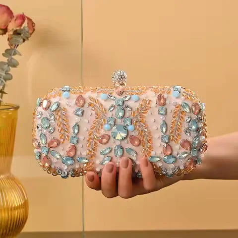 Popular Women's Evening Bag Bridal Clutch Party Wedding Female Party chain shoulder Purse Wedding Bags Crystal Handbags - image - 1