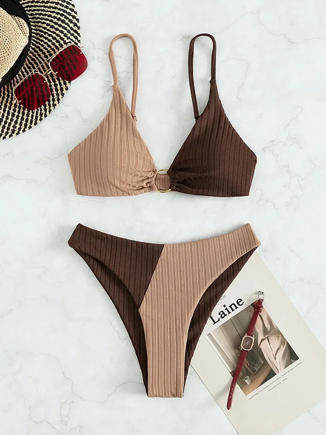 2024 Sexy Bikinis Women's Swimwear Push Up High Waist Swimsuits High Cut Bathing Suits Push Up Beach Bikini Set Female Biquini - image - 1