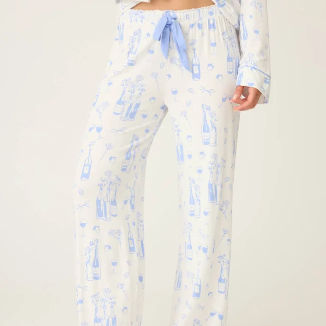 Parisian Dreams Whimsical Print Open Leg Pant - RUPAP1 - Ivory - image - 1