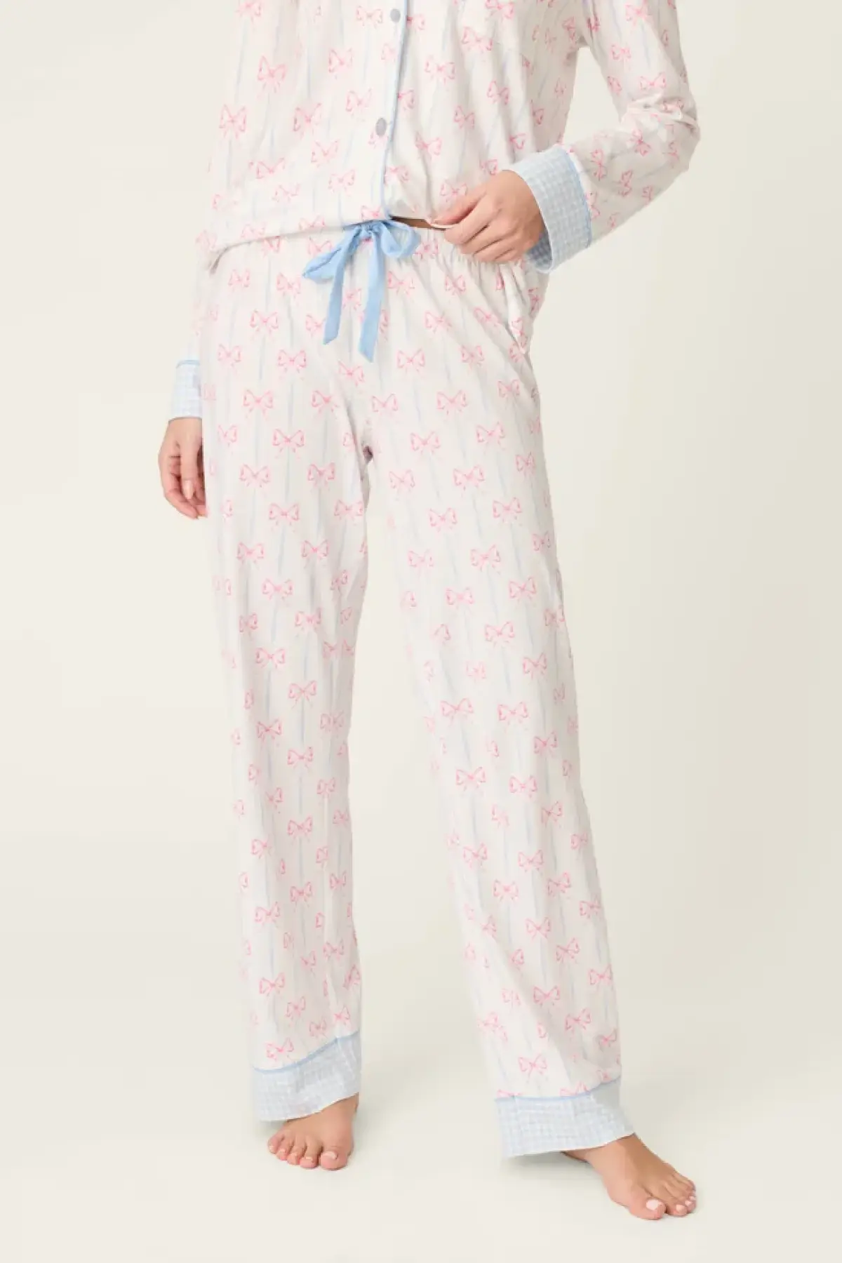 Playful Prints All Wrapped Up Open Leg PJ Pants - image - 1
