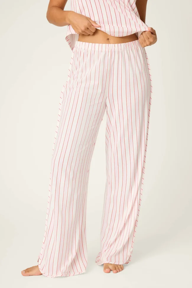 Feeling Loved Striped Open Leg Pants - image - 1