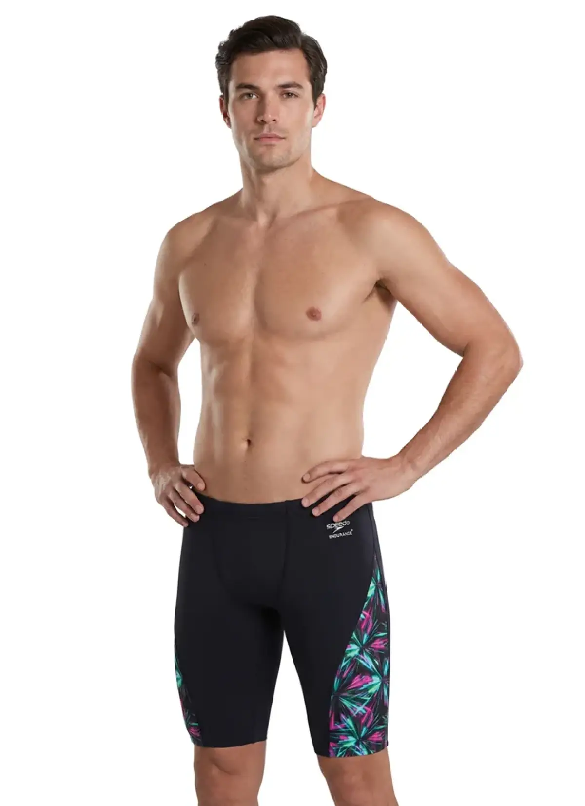 Speedo Men's Printed Splice Jammer Swimsuit - image - 1