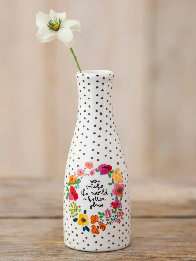 Ceramic Bud Vase - You Make The World Better